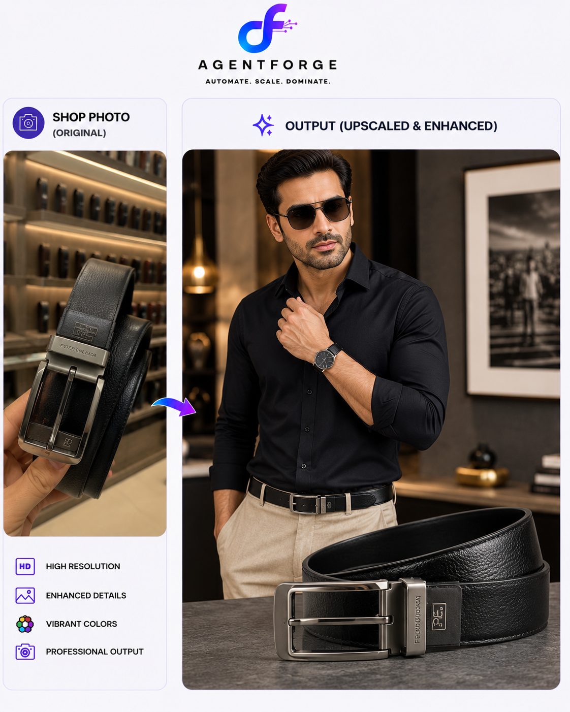Product Design 14 — AI-generated productography visual created with AgentForge AI